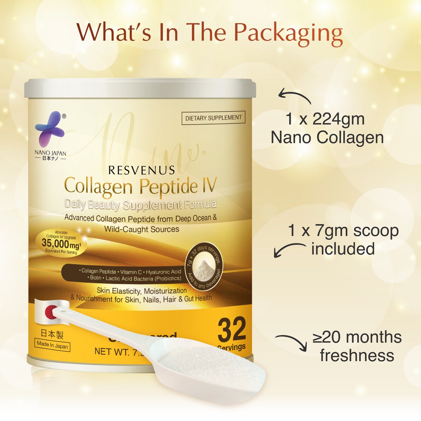 Nano Collagen Peptide IV (Deep Ocean Salmon Placental Protein)